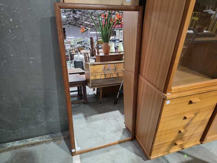 Timber-framed wall mirror