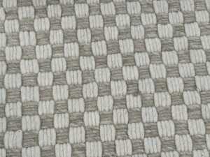 Grey and cream woven floor rug - 2