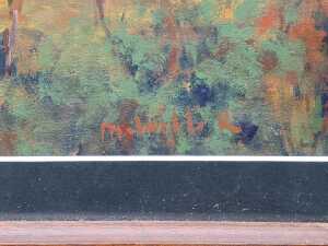 Melville (Mel) Robinson, Sunset on the Bluff (Grampians). Acrylic painting on board - 3