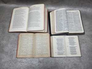 Four antique books, including The New Testament - 3