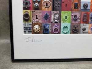 Artist unknown, 'unlock my love' lock collage. Print on paper - 3