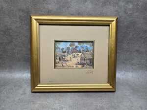 Kevin Charles 'Pro' Hart, There Was Movement at the Station. Framed print on paper