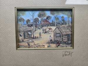 Kevin Charles 'Pro' Hart, There Was Movement at the Station. Framed print on paper - 2