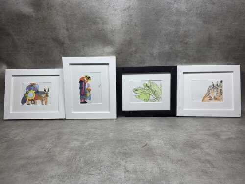 Conway Ginger (Pitjantjatjara, 1986-), set of four ink and watercolour illustrations