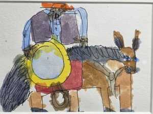 Conway Ginger (Pitjantjatjara, 1986-), set of four ink and watercolour illustrations - 3