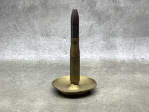 Military trench art metal ashtray