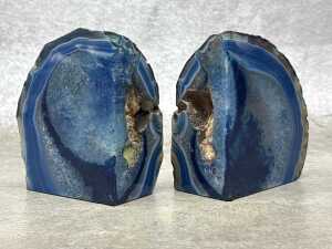 Blue Agate polished geode - 2