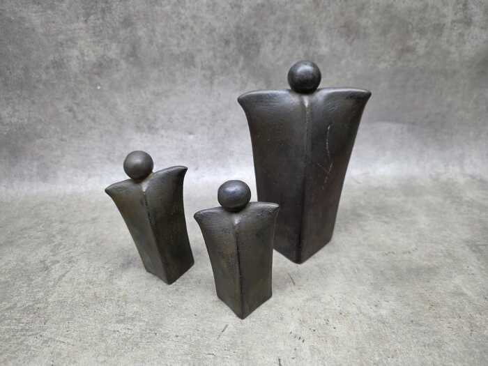 Three Barb Hertel ceramic 'Guardian Spirit' forms