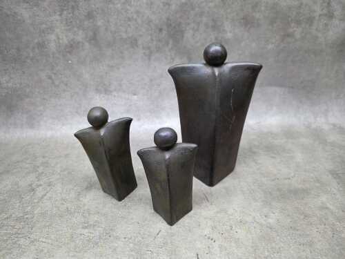 Three Barb Hertel ceramic 'Guardian Spirit' forms