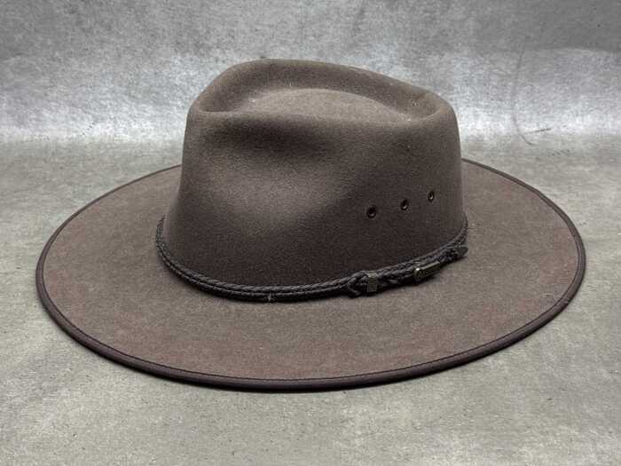 Akubra Australian brown wide-brim felt hat