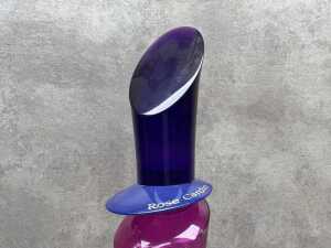 Two perfume glass and plastic store display bottles - 2