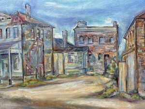 Betty Jungwirth, Cobb and Co. Station Rosedale. Oil painting on canvas - 2