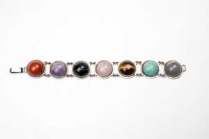 A multi stone bracelet in sterling silver - 3