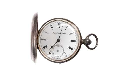 An antique Elgin pocket watch in sterling silver
