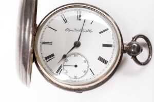 An antique Elgin pocket watch in sterling silver - 2