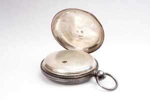 An antique Elgin pocket watch in sterling silver - 4