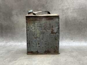 Three oil and petrol tin cans - 2