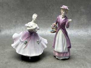 Three Royal Doulton porcelain figures, plus one other figure - 2