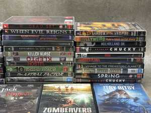 DVDs, mostly horror films, including Queen of the Damned - 3