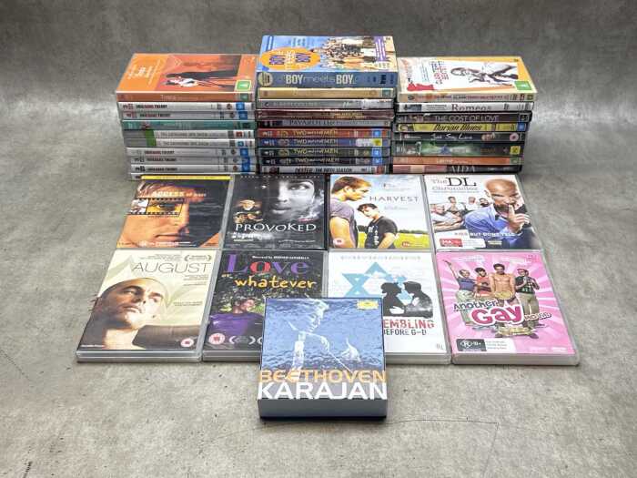 DVDs, including family movies and TV series
