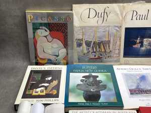 Group of mostly art reference books, including Dante's Inferno - 2