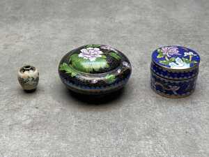 Oriental decorative items including cloisonne - 4