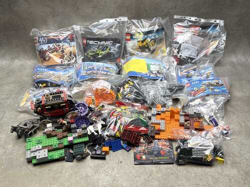 Assorted loose LEGO blocks, including some sets