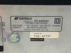 Sansui RZ-8300AV Receiver - 4