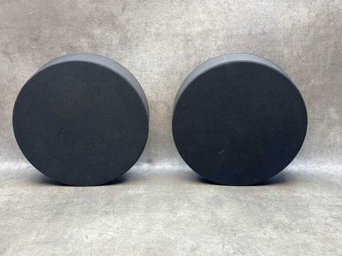 A pair of Jim Rogers Phobos Tambourine speakers