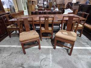 Chinese Ming-style rosewood nine-piece dining suite - 2