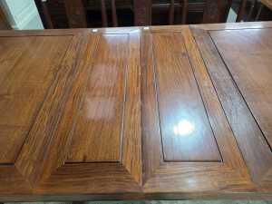 Chinese Ming-style rosewood nine-piece dining suite - 6