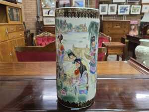 Chinese pottery umbrella holder - 2