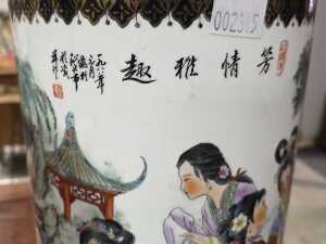 Chinese pottery umbrella holder - 6