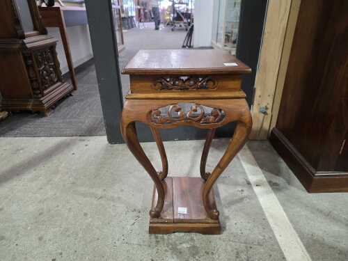 Carved timber pedestal