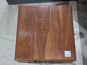 Carved timber pedestal - 3