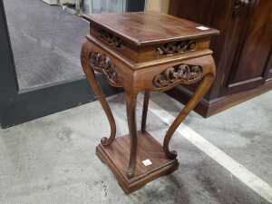 Carved timber pedestal - 4