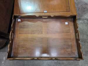 Timber coffee table with removable serving tray - 3