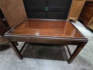 Timber coffee table with removable serving tray - 4