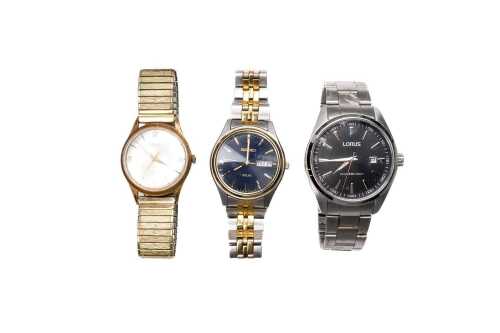 A collection of three men's watches
