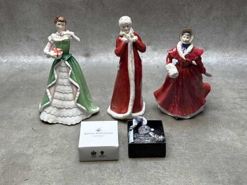 Three Royal Doulton porcelain lady figures