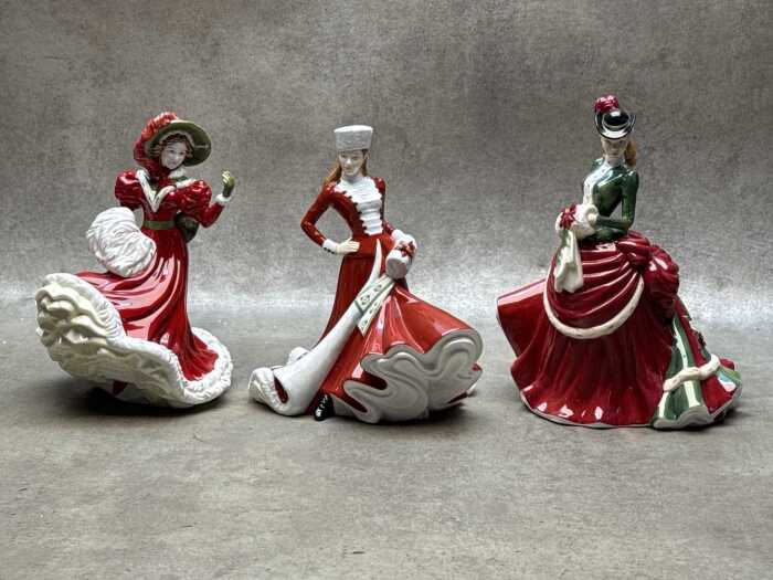 Three Royal Doulton porcelain lady figures