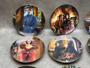Nine 'Scarlett and Her Suitors' collector plates with wall attachment - 2