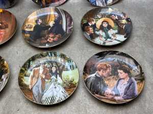 Nine 'Scarlett and Her Suitors' collector plates with wall attachment - 5