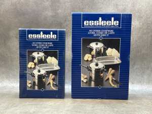 Two Essteele saucepans, new in box