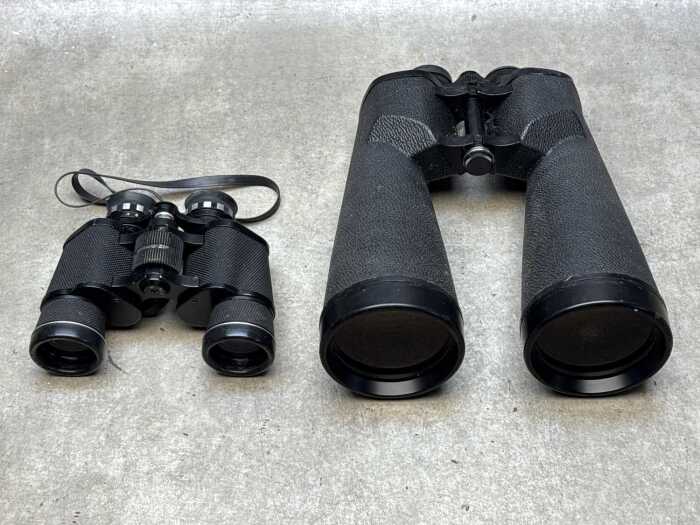 Two pairs of binoculars