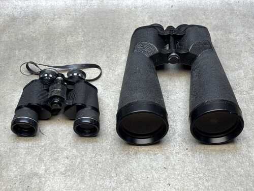 Two pairs of binoculars