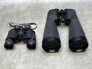Two pairs of binoculars