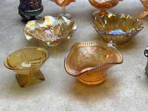 Mid-century Carnival & pressed glass - 4