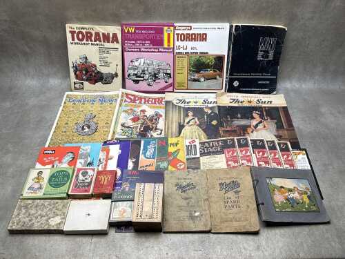 Assorted books and ephemera including children's
