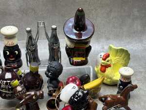Mid-century novelty condiment, salt and pepper shakers, and drinks sets - 3